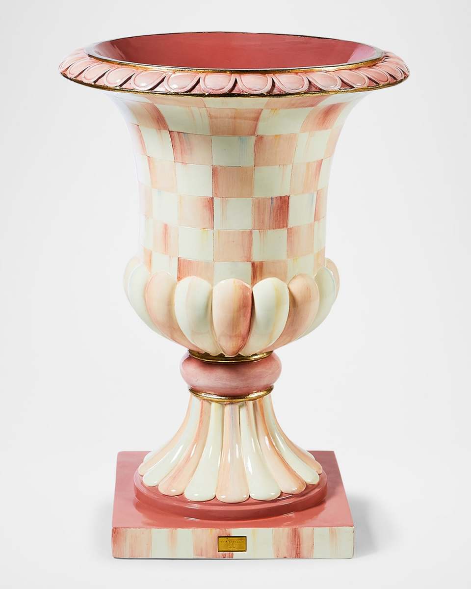 Rosy Check Pedestal Urn